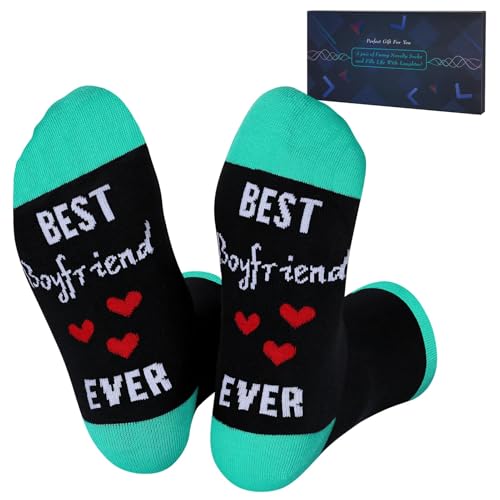 Christmas Socks Gifts For Boyfriend, Birthday Gifts For Men, Mens Gifts,Best Boyfriend Ever Socks For Him,Funny Socks For Boy