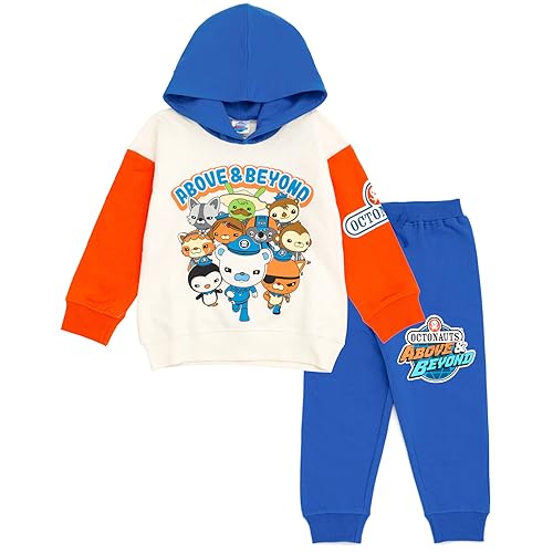 OCTONAUTS Captain Barnacles Dashi Dr. Shellington Little Boys Fleece Pullover Hoodie and Jogger Pants Outfit Set Blue 6