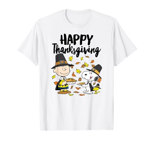 Peanuts - Happy Thanksgiving Charlie Snoopy Woodstock T-Shirt