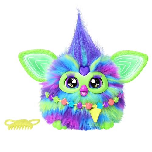 Furby Galaxy Edition, Glow in The Dark, 15 Fashion Accessories, Interactive Plush Toys for 6 Year Old Girls & Boys & Up, Voice Activated Animatronic (Amazon Exclusive)