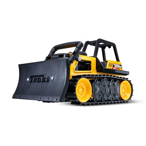 Tonka Steel Classics Bulldozer - Made with Steel & Sturdy Plastic, Yellow Toy Construction Truck, Boys and Girls, Kids, Toddlers, Ages 3+