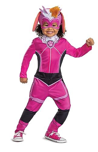 Skye Paw Patrol Costume, Official Paw Patrol Toddler Halloween Outfit with Headpiece for Kids, Size (3T-4T)