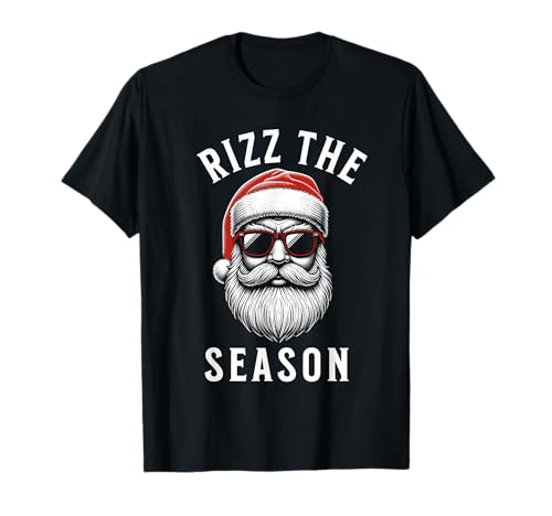 Rizz the Season Silly Christmas Funny Santa Men Teen Boys T-Shirt