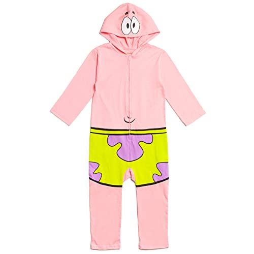 SpongeBob SquarePants Patrick Big Boys Zip Up Costume Coverall Pink 10-12