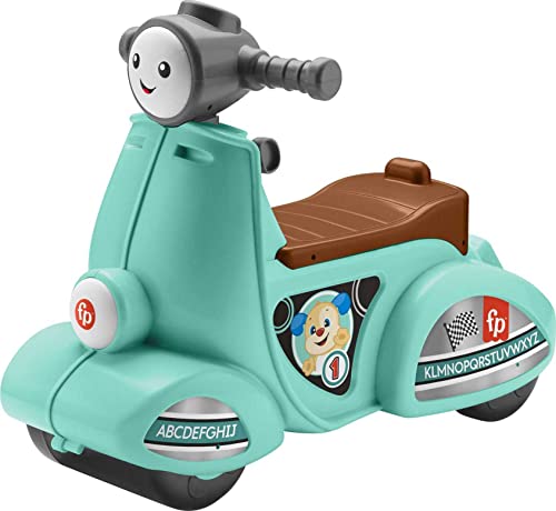 Fisher-Price Toddler Ride-On Toy Laugh & Learn Smart Stages Cruise Along Scooter with Lights Music & Learning for Infants Ages 1+ Years (Amazon Exclusive)