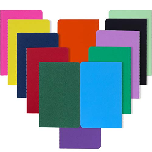 XYark Small Pocket Colorful Notebook Journal Bulk, College Ruled Lined Paper, Travel Journal Set for Traveler, Kids, Students and Office, Writing Diary Subject Notebooks, 3.5×5.5 inch, 12 Pack