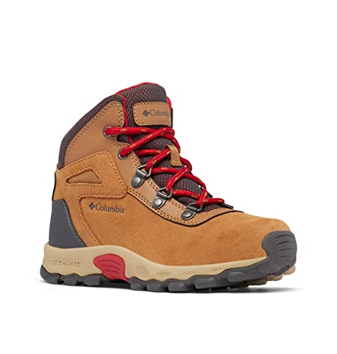 Columbia Youth Unisex Newton Ridge Amped, Elk/Mountain Red, 5