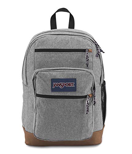 JanSport Cool Backpack, with 15-inch Laptop Sleeve - Large Computer Bag Rucksack with 2 Compartments, Ergonomic Straps, Grey Letterman