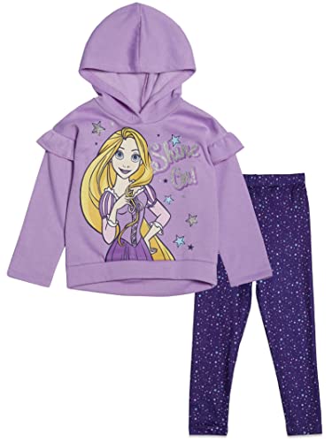 Disney Princess Rapunzel Toddler Girls Fleece Hoodie and Leggings Outfit Set 4T