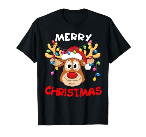 Merry Christmas Reindeer Xmas Family Men Women T-Shirt