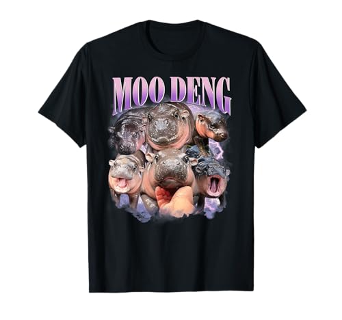 Funny Moo-Deng Baby Pygmy Hippo Cute Zoo For Family Tee T-Shirt