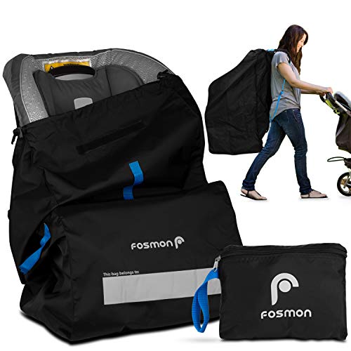 Fosmon Airplane Car Seat Travel Bag Adjustable Shoulder Strap Padded Nylon Backpack Style Universal Size