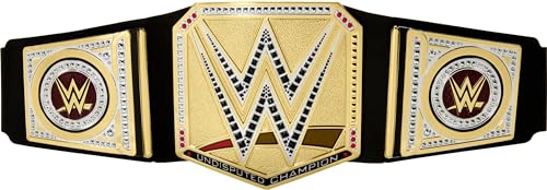 Mattel WWE Championship Title, Undisputed WWE Universal Championship Role-Play & Costume Piece, Leather-like Belt 3+ Feet with One-Time Adjustment