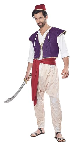 California Costumes Men's Arabian Folk Hero Adult Costume, Purple/White, Small/Medium