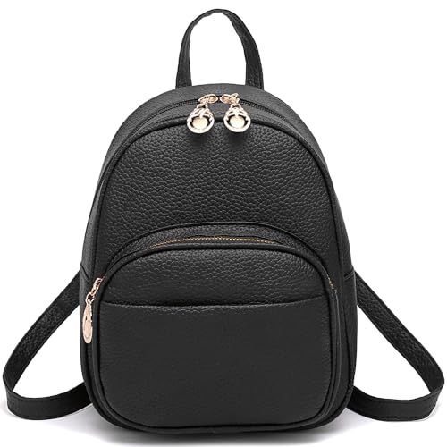 Mini Backpack for Women Girls Leather Backpack Purse Casual Small Daypack Bag with Pockets