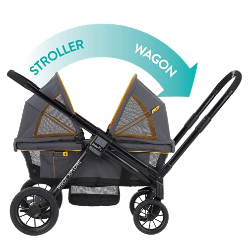 Evenflo Pivot Xplore All-Terrain Stroller Wagon (Adventurer Gray)