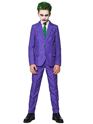 SUITMEISTER Boys Suit - The Joker DC Character Slim Fit Suit - Purple