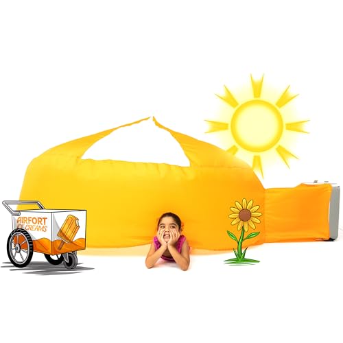 The Original Patented AirFort - Build A Fort in 30 Seconds, Inflatable Fort for Kids, Play Tent for 3-12 Years, A Playhouse Where Imagination Runs Wild, Fan not Included (Creamsicle Orange)