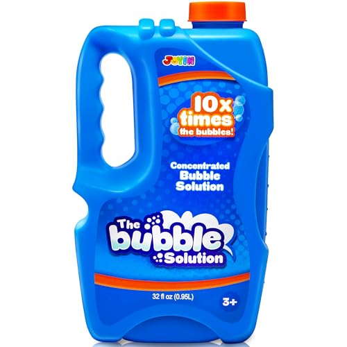 JOYIN 32 oz Bubble Solution Refills (Close to 1L/ 2.5 Gallon) Big Bubble Solution, Bubble Concentrated for Easter Bubbles, Bubble Machine, Bubble Gun, Bubble Wands, Bubble Mower, Bubble Juice Refills