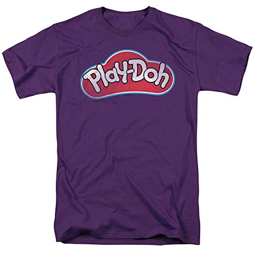 Play Doh Lid Wordmark Unisex Adult T-Shirt for Men and Women, Purple, X-Large