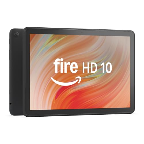 Amazon Fire HD 10 tablet (newest model) built for relaxation, 10.1' vibrant Full HD screen, octa-core processor, 3 GB RAM, 32 GB, Black