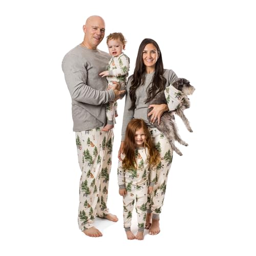 Burt's Bees Baby Unisex Baby Womens Family Jammies Matching Holiday Organic Cotton Pajamas, Christmas Tree Farm 2024, Medium