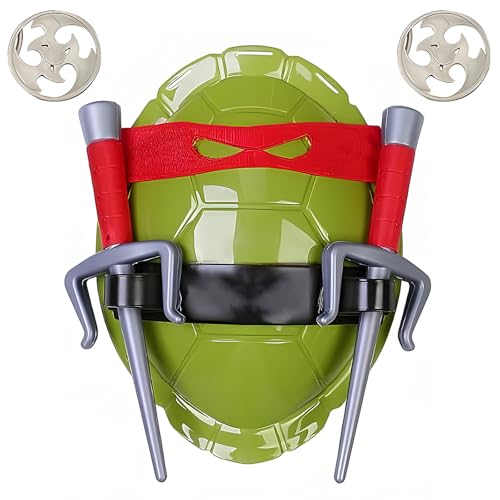 Turtle Shell Boys and Girls Toys Role-Playing, Turtle Shell Backpack with Prop Mask, Christmas Decorations, Christmas Costumes for Boys and Girls (green)