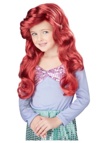 Lil Mermaid Wig Standard Maroon