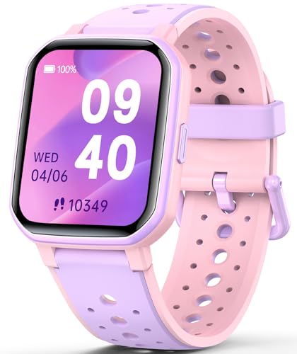 JOYELE Smart Watch for Kids Teens, Games Fitness Tracker Boy Girls with 20 Sport Modes, Pedometer, Sleep Monitor, Kids Wrist Watch Birthday Gifts Toy Gift for Girls Boys 6-16 (Purple)