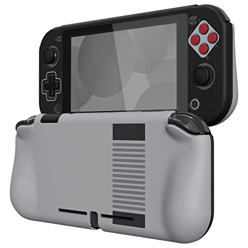 PlayVital ZealProtect Protective Case for Nintendo Switch Lite, Hard Shell Ergonomic Grip Cover for Nintendo Switch Lite w/Screen Protector & Thumb Grip Caps & Button Caps - Classics NES Style