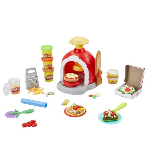 Play-Doh Kitchen Creations Pizza Oven Playset with 6 Cans & 8 Accessories, Back to School Classroom Supplies, Play Food & Cooking Toys, Preschool Toys, Ages 3+