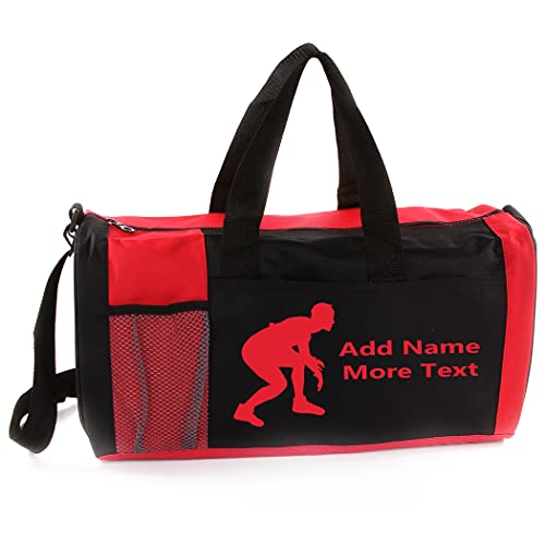 Personalized Kids 18 Inch Sport Duffel Bag With Custom Name & Text - Wrestling