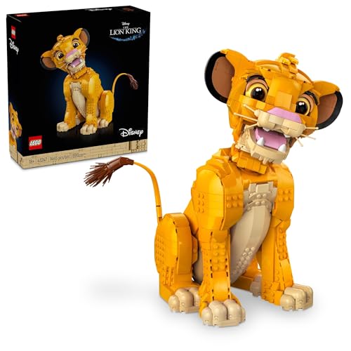 LEGO Disney Young Simba The Lion King Building Sets for Adults - Buildable Disney Figurine for Display, Ages 18+ - DIY Kits & Crafts for Fans of Movie - Collectible Disney Gift for Christmas - 43247