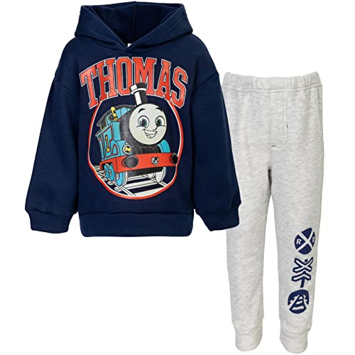 Thomas the Tank Engine & Friends Toddler Boys Fleece Pullover Hoodie and Pants Set Blue/Gray 4T