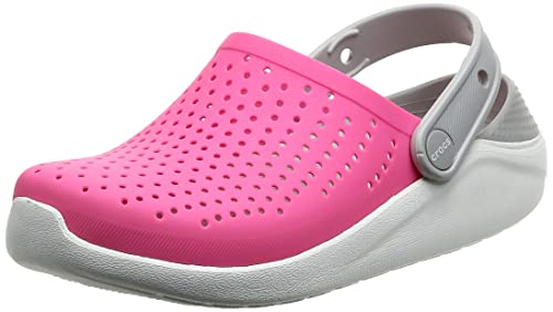 Crocs Kids' LiteRide Clog , Electric Pink/White, 4 Big Kid