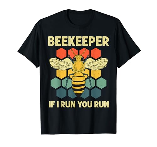 Funny Beekeeper Art For Men Women Bee Honeycomb Beekeeping T-Shirt