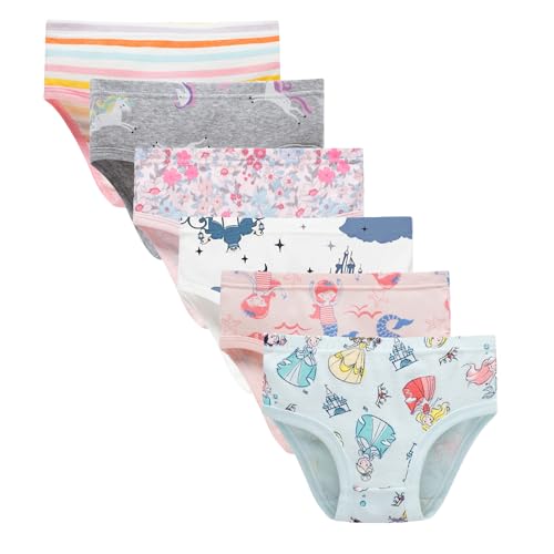 Hahan Baby Soft Cotton Panties Little Girls'Briefs Toddler Unicorn Underwear 5/6years Multi Color