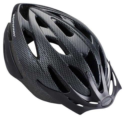 Schwinn Thrasher Bike Helmet for Adult Men Women Age 14+ with Suggested Fit 58-62cm, Lightweight with Adjustable Side and Chin Strap, No Light, Carbon