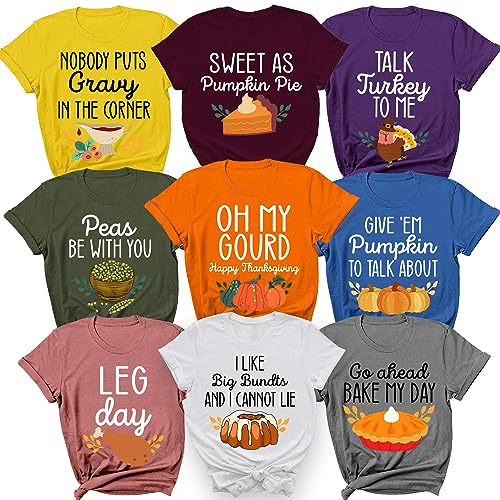 Thanksgiving Family Shirt Matching Thanksgiving Puns, Friendsgiving Sayings Group Shirt, Talk Turkey to Me, Nobody Puts Gravy in The Corner Multicolor