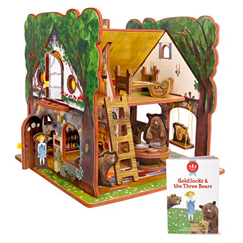 STORYTIME TOYS Goldilocks and The Three Bears 3D Puzzle - Book and Toy Set - 3 in 1 - Book, Build, and Play