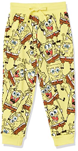 Nickelodeon Spongebob Squarepants Jogger All Over Print Sweatpants-Girls 4-16, Yellow, 10-12