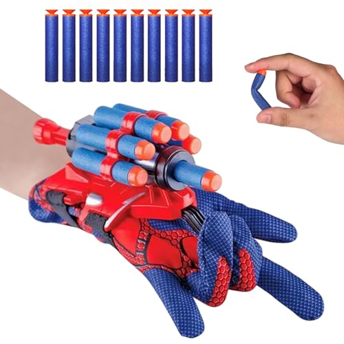 tuodant Spider Web Shooter, Spider Web Gloves,Children Educational Toys, Superhero Wrist Launcher Toy, Spider Gloves Man Cosplay Gift for Kids