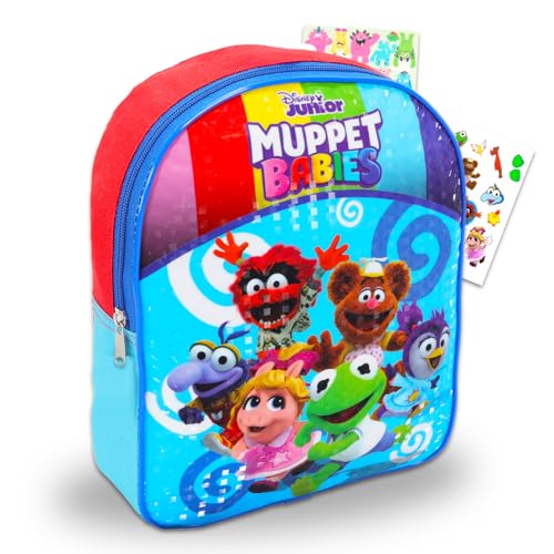 Disney Bundle Muppet Babies MINI Backpack Set ~ 3 Pc Bundle With 11 inch School Bag for Toddlers, Kids, Stickers, and Tattoos (Muppet Supplies)