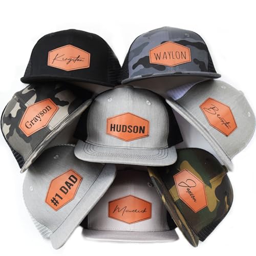 Personalized Toddler Baby Hats,Custom Kids Baseball Caps with Name,Adjustable Snapback Truck Caps for Infants,Children, Boys Multi