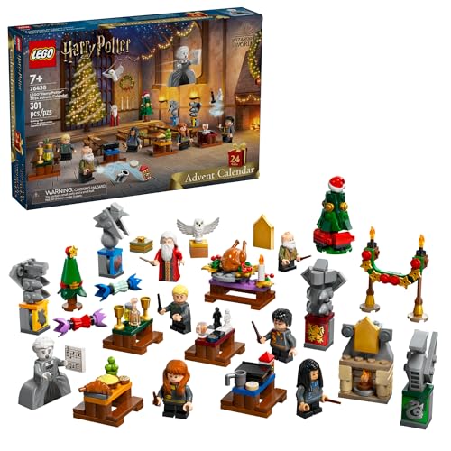 LEGO Harry Potter Advent Calendar 2024 for Kids - Christmas Advent Calendar W/ 16 Mini Builds & 7 Minifigures, Ages 7+ - Harry Potter Toys Gift Idea for Boys & Girls, Ages 7+ - 76438