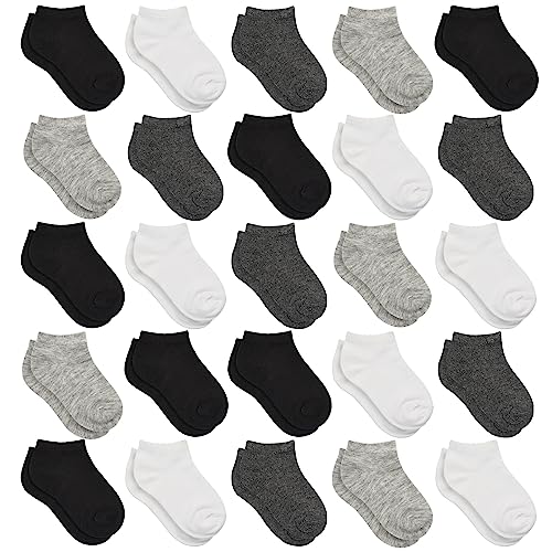 Kids Socks, 25 Pairs Toddler Socks Low Cut for Boys Girls Kids(2-4T), 25 Pairs Children No Show Ankle Socks Set