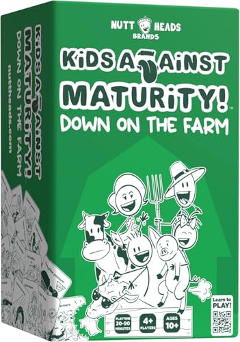 Kids Against Maturity: Card Game for Kids and Families, Super Fun Hilarious Card Game for Family Party Game Night | Farm Edition