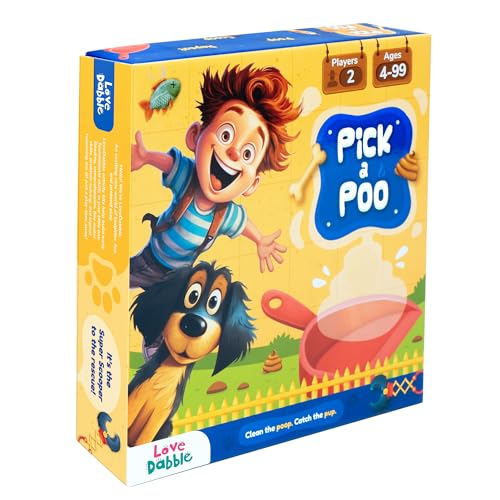 LoveDabble Puppy Pranks Board Game Pick a Poo: Help Mike Catch Bruno Enjoy Laughter-Filled Moments in This Puppy Poop Pursuit Strategic Board Game for Kids & Family Birthday Gift for Kids