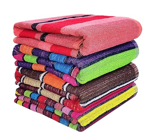 BolBom*S 100% Cotton Luxury Bath Towel Set - Soft & Absorbent Quick-Dry Towels for Bathroom, Spa, Beach or Gym - 30'x60' Large Size - Pack of 4 - Plush & Durable Towels - Machine Washable