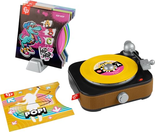 Fisher-Price Musical Toy, Rockin’ Record Player for Preschool Pretend Play for Kids Ages 3+ Year